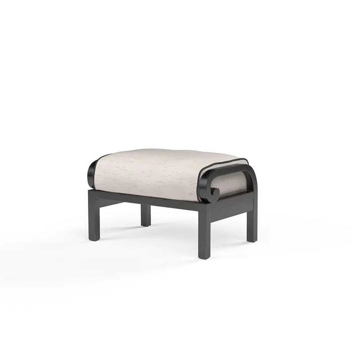 Sunset West – Monterey Ottoman in Frequency Sand w/ Contrast Canvas Java Welt – SW3001-OTT-SND-STKIT