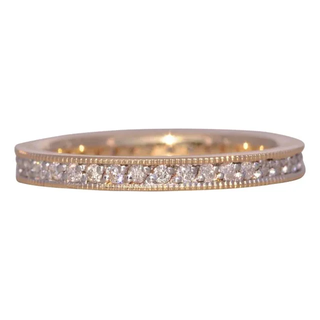 The Bandido: Signed Natural Diamond Eternity Band in Yellow Gold