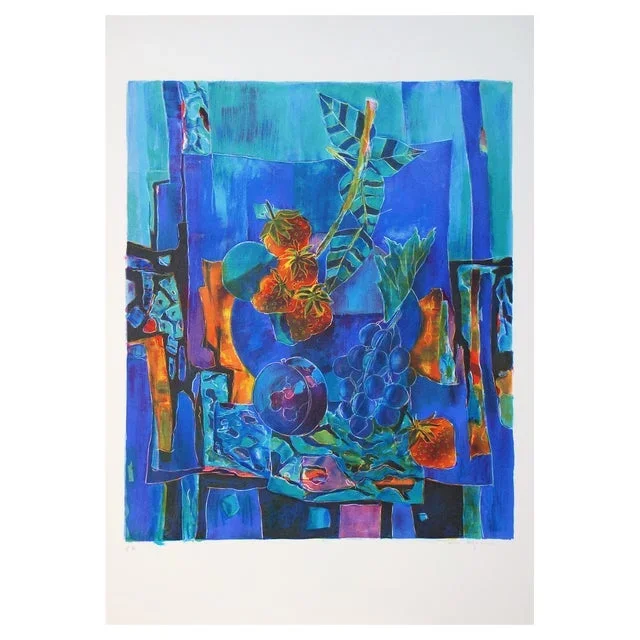 Tony Agostini, Still Life with Fruits, Lithograph