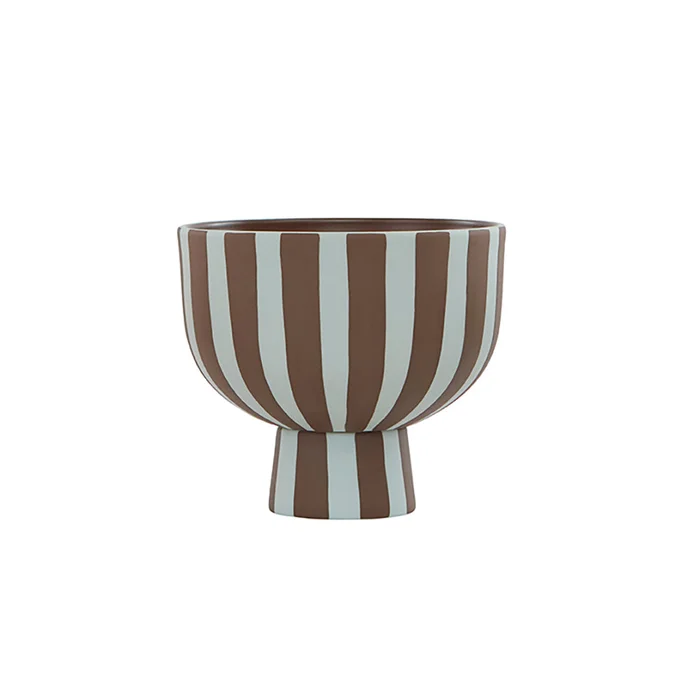 Toppu Bowl in Dusty Blue / Choko