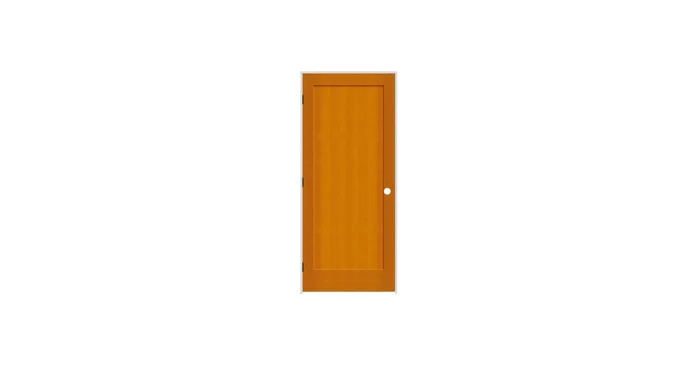 Trimlite 18″ by 80″ 1-Panel Shaker Right Handed Interior Prehung Passage Door with Oil Rubbed Bronze Hinges and 4-9/16″ Door Jamb