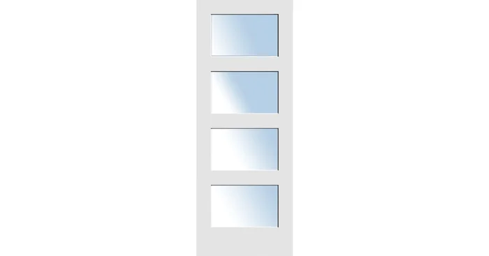 Trimlite 30″ x 80″ Clear 4-Lite Shaker Interior Slab Passage Door