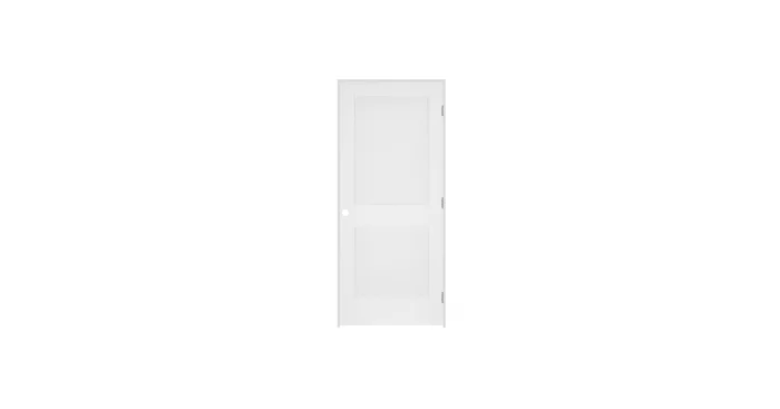 Trimlite 32″ by 80″ 2-Panel Colonial Left Handed Ovolo Edge Prehung Fire Rated Passage Door with Satin Nickel Hinges and 4 9/16″ Door Jamb – Bronze Sill