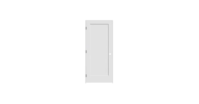 Trimlite 36″ by 80″ 1-Panel Shaker Right Handed Interior Prehung Fire Rated Passage Door with Oil Rubbed Bronze Hinges and 6 9/16″ Door Jamb – Bronze Sill