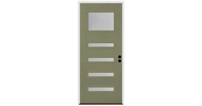 Trimlite Contemporary 38″ by 82″ Water Glass Left Handed Pre-Hung Entry Door with 4-9/16″ Door Jamb, Oil Rubbed Bronze Hinges, and Bronze Sill