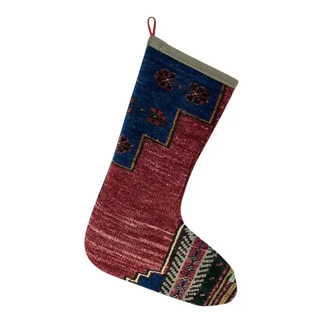 Turkish Kilim Rug Christmas Stocking