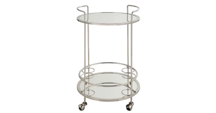 Uttermost 18″ Wide MDF and Steel Bar Cart