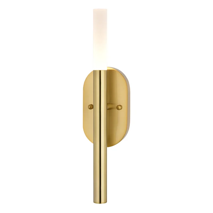 Vaxcel Fulton 1 Light LED Wall Light Satin Brass