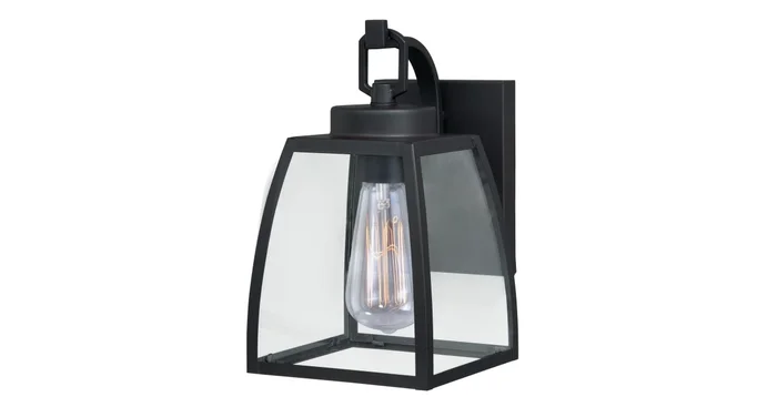 Vaxcel Lighting Granville 1 Light Outdoor Wall Sconce with Clear Glass Shade