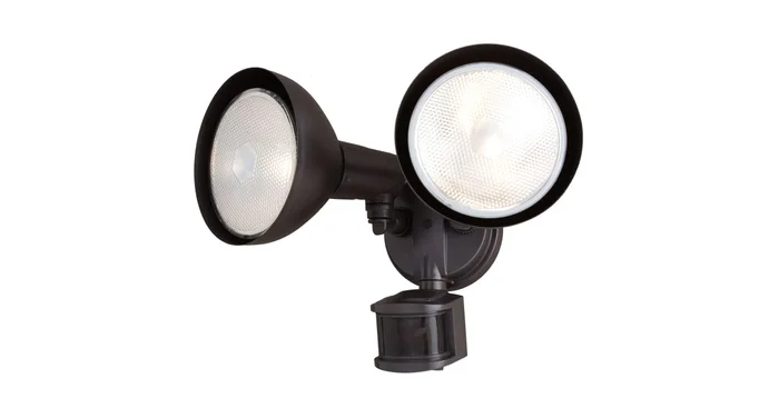 Vaxcel Lighting Outdoor Security 2 Light 12″ Wide Adjustable Outdoor Flood Light with Motion Sensor – 180 Degree Beam Spread