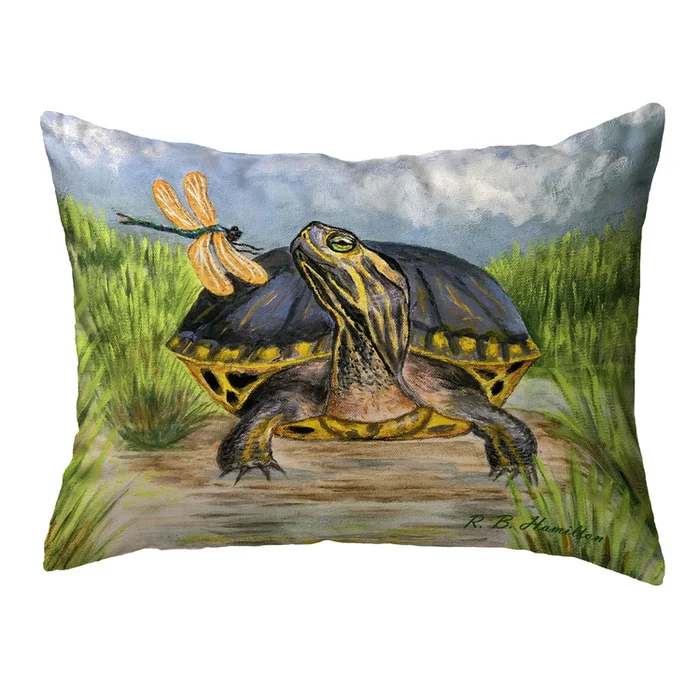 Vibrant Artwork Noncorded Indoor/Outdoor Pillow with Water Resistant Design