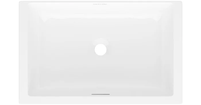 Victoria and Albert Kaldera 22″ Rectangular Volcanic Limestone Undermount Bathroom Sink with Overflow