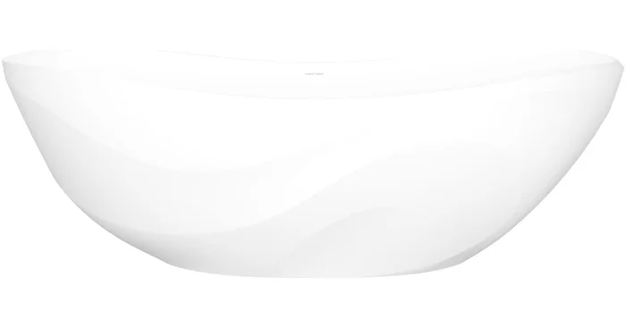 Victoria and Albert Seros 70″ Free Standing Natural Stone Soaking Tub with Center Drain
