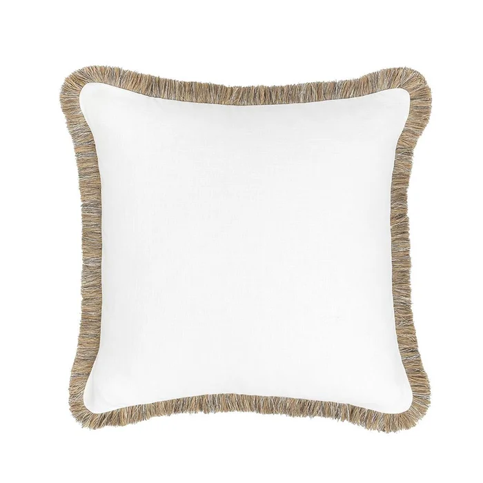 Villa by Classic Home – Cara 24×24 Linen Blend Fabric Throw Pillow – Ivory – V300049