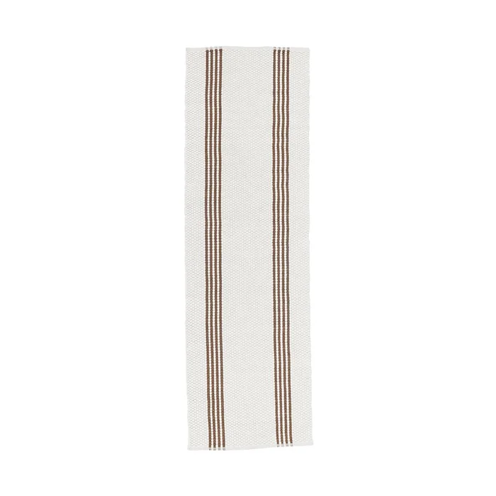 Villa by Classic Home – Sorrento 2.6×8 Handwoven Performance Stripe Ivory Fabric Area Rug Runner – Ivory – 30132493