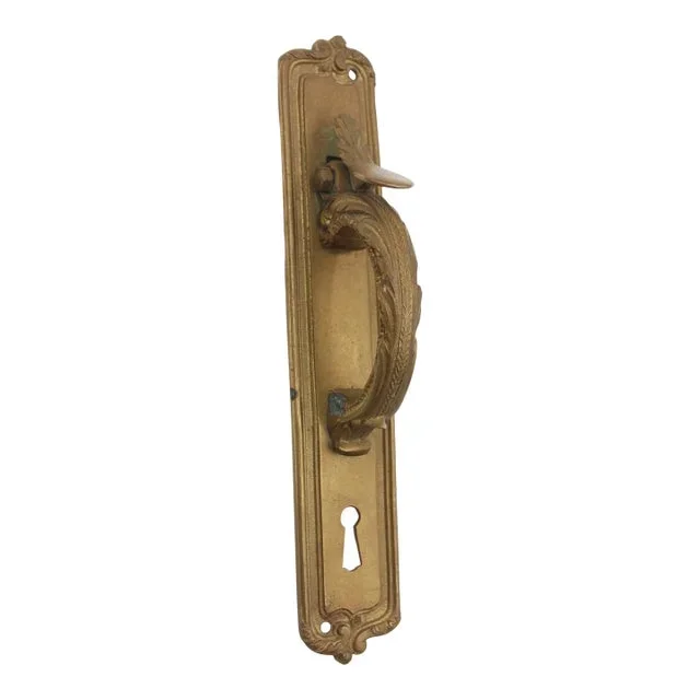 Vintage 10.125 In. French Brass Door Pull