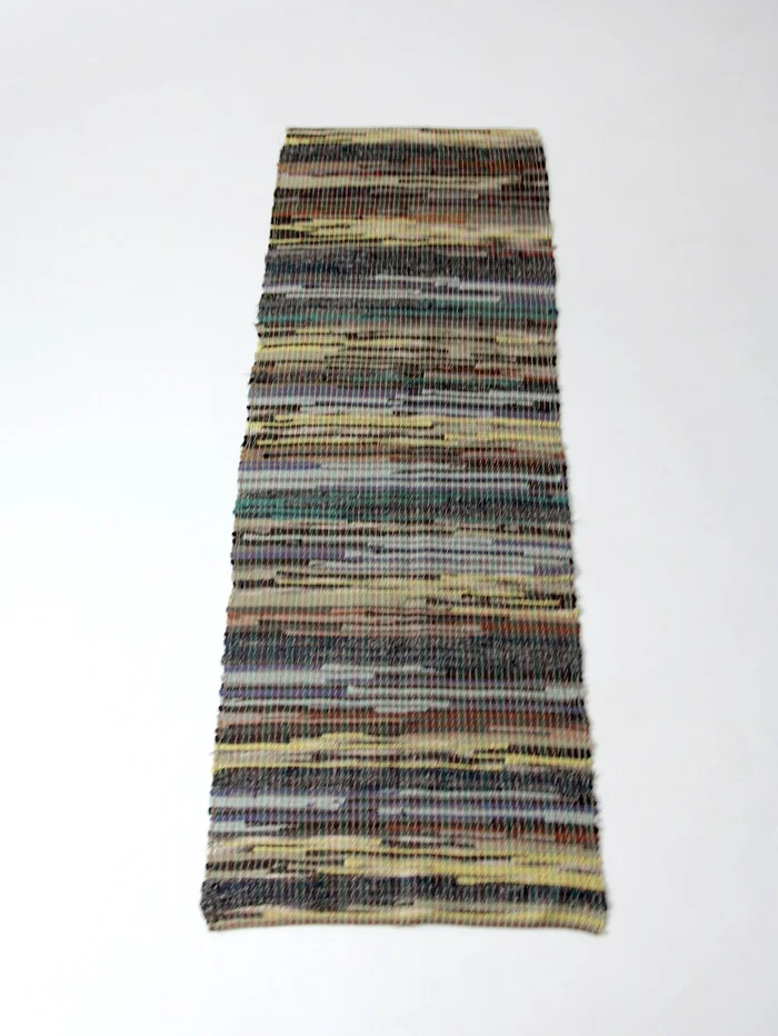 vintage American rag rug 8.5 ft x 3 ft