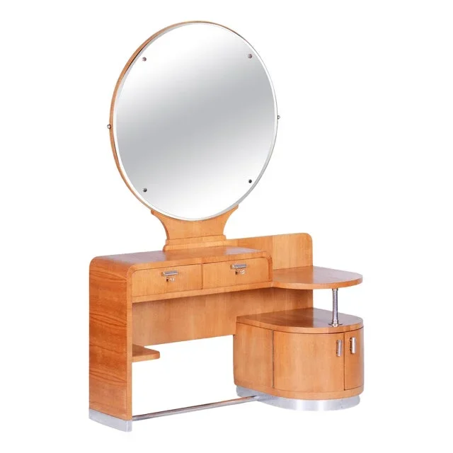 Vintage Art Deco Dressing Mirror in Ash, 1930s