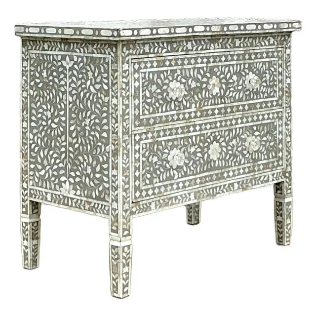 Vintage Boho Inlay Chest of Drawers