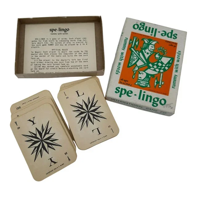 Vintage Card Game Spe Lingo Rummy With Words 1964