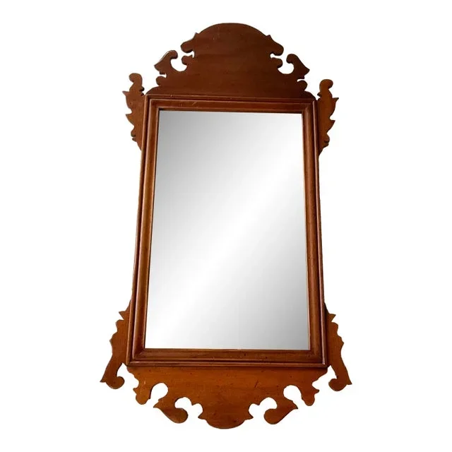 Vintage Chippendale Style Mirror in Mahogany