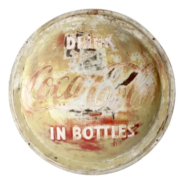 Vintage Coca-Cola Button Sign