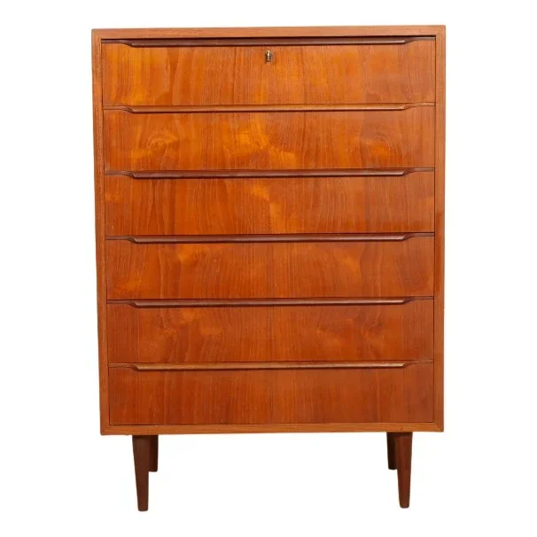 Vintage Danish Chest of 4 Drawers in Teak