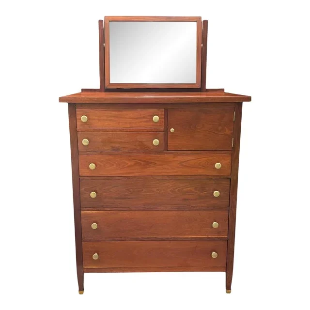 Vintage Georgian Style Chest of Drawers With Mirror