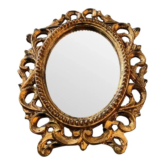 Vintage Italian Florentine Giltwood Ornate Mirror