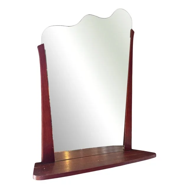 Vintage Mirror with Shelf, 1960s