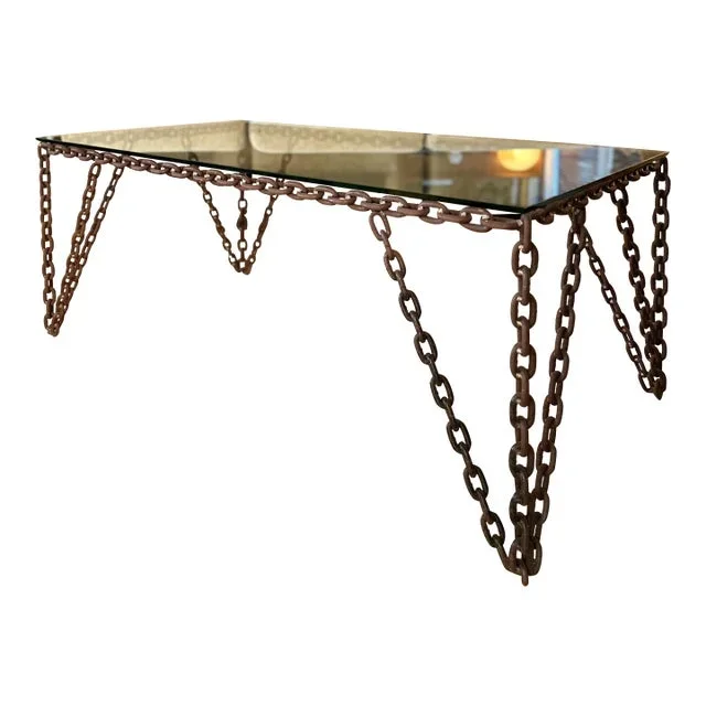 Vintage Studio-Made Chain Link Coffee Table