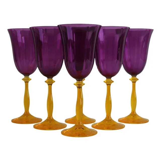 Vintage Wine Glasses from Crystalex, Czech Republic, 1990s, Set of 6