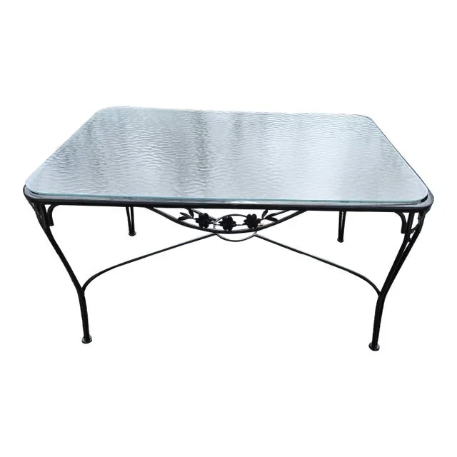 Vintage Wrought Iron Outdoor Table