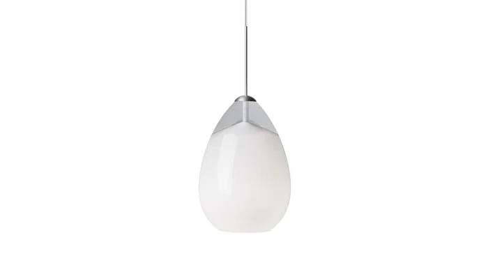 Visual Comfort Alina 4″ Wide LED Mini Pendant with White Glass Shade