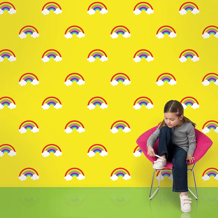 Wall Candy Arts Rainbow Removable Wallpaper in Yellow