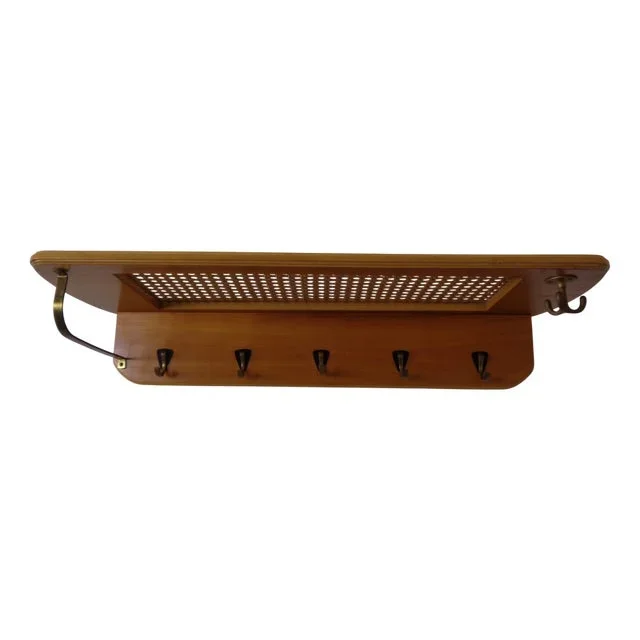 Wall Coat Rack with Hat Rack, Germany, 1950s