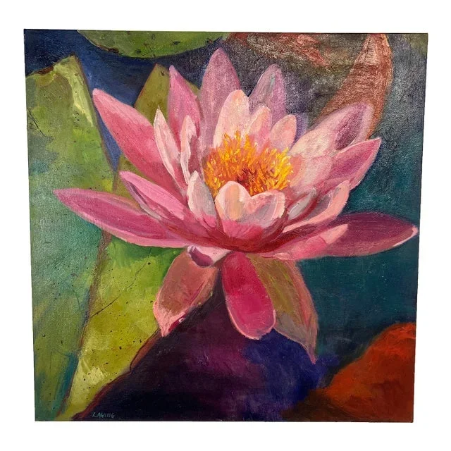 Water Lily, Original Oil Painting by Julia Lawing