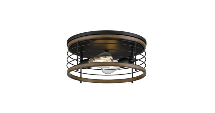 Westinghouse Ackton 2 Light 13″ Wide Flush Mount Drum Ceiling Fixture