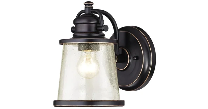 Westinghouse Emma Jane Outdoor Wall Sconce with 1 Light with Clear Seeded Glass