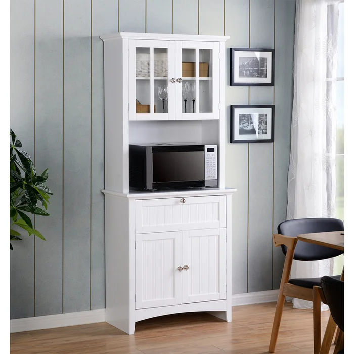 White Storage Buffet Hutch Kitchen Dining Furniture Unit – American Furniture Classics
