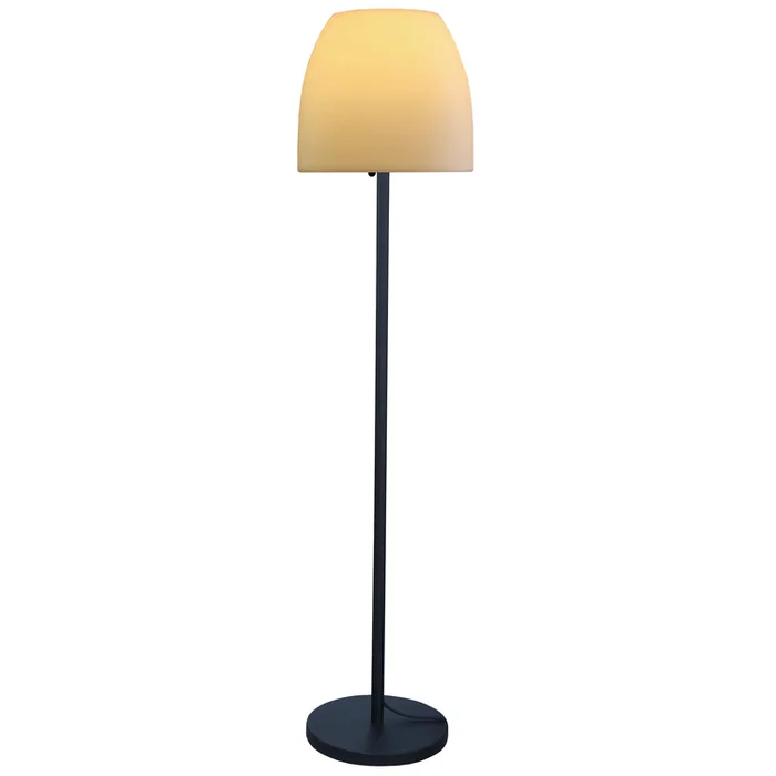 Whiteline Modern Living Leah PE metal floor lamp round shape, dimmable function, PE plastic and metal base. Bulb exc