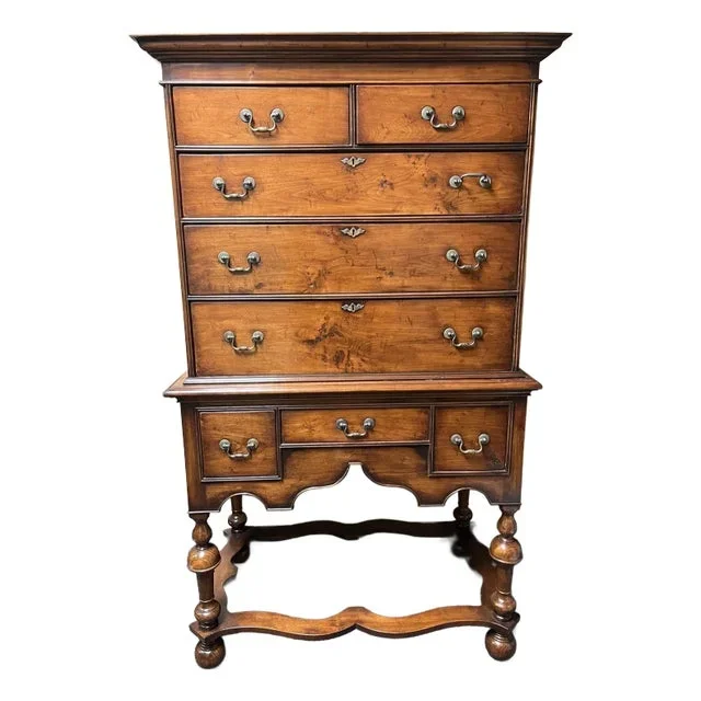 William and Mary Style Cherry Highboy