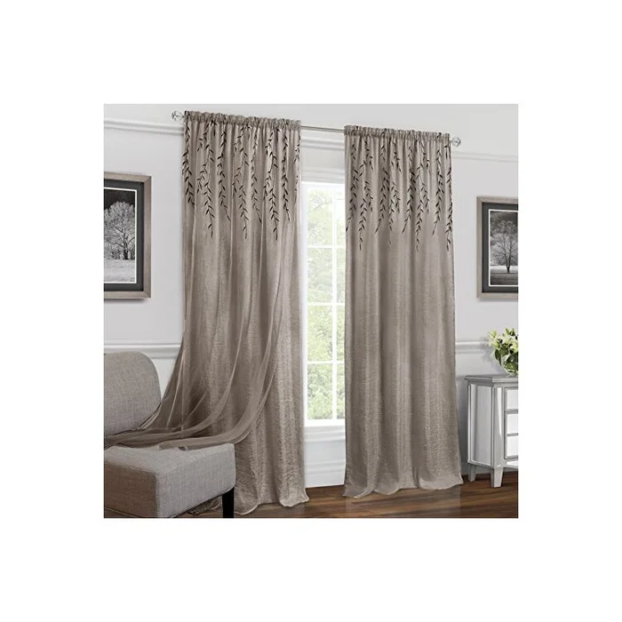 Willow Rod Pocket Window Curtain Panel – 42×84 – Toffee