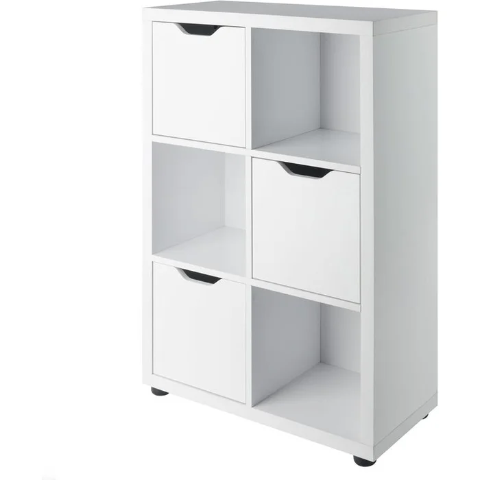 Winsome Wood Julian 3×2 Storage Cabinet, White