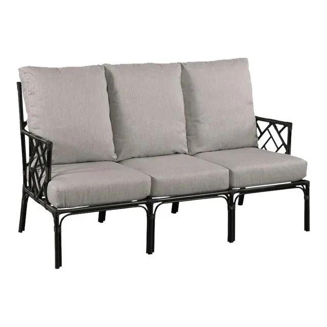 Woodbridge Furniture Carlyle Sofa, Satin Black Finish