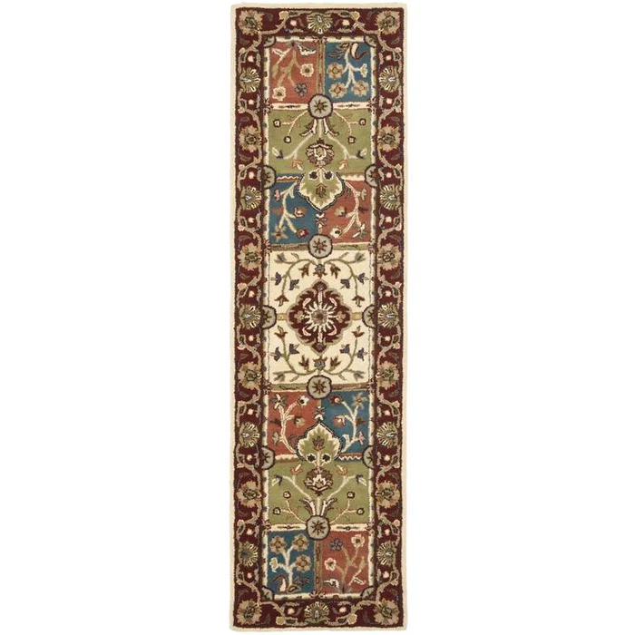 Wool Pile Traditional Rug Multi/Red Heritage Design Runner 2’3×8′ – Safavieh