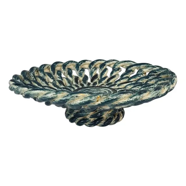 Woven Ceramic Basket from Vallauris, France, 1950s