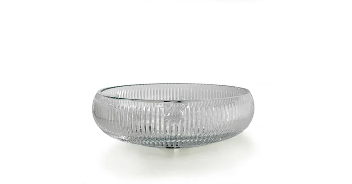 WS Bath Collections Crystal Geneva 16-1/2″ Circular Crystal Vessel Bathroom Sink