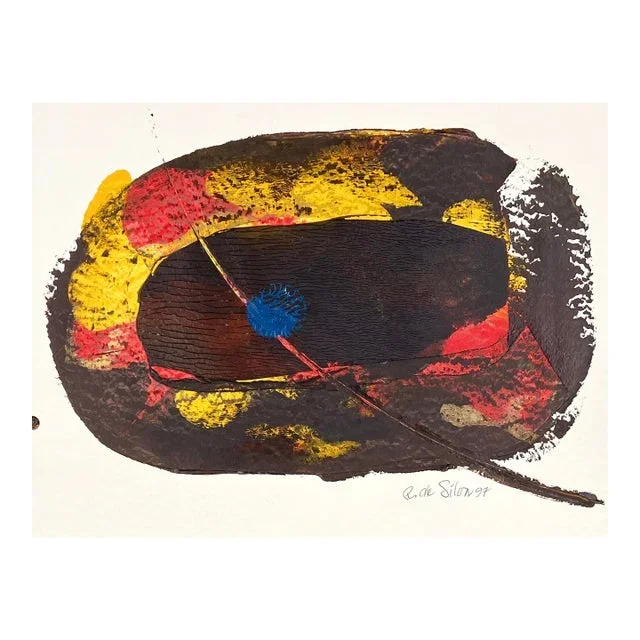 Yellow Red Umber in Oil on Paper by Ricardo De Silva