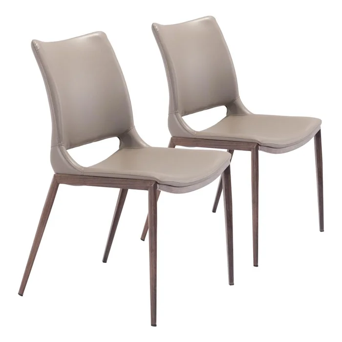 Zuo Modern – Ace Dining Chair (Set of 2) Brown & Walnut – 101282